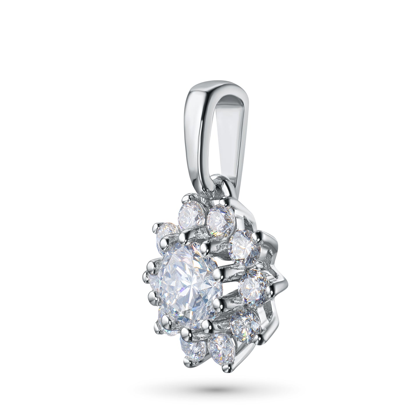 14K White Gold Pendant with Lab-Created Diamonds 0.690 CT.TW