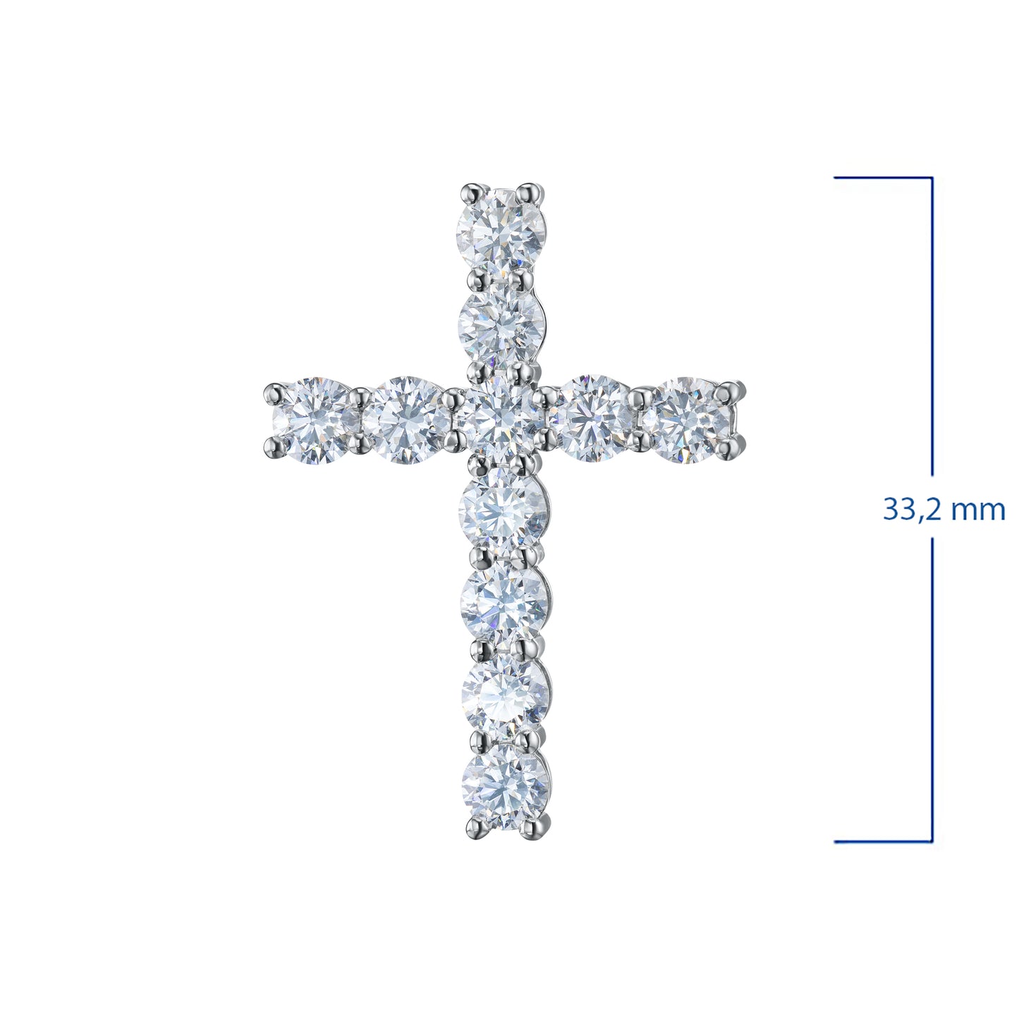 14K White Gold Pendant with Lab-Created Diamonds 2.470 CT.TW