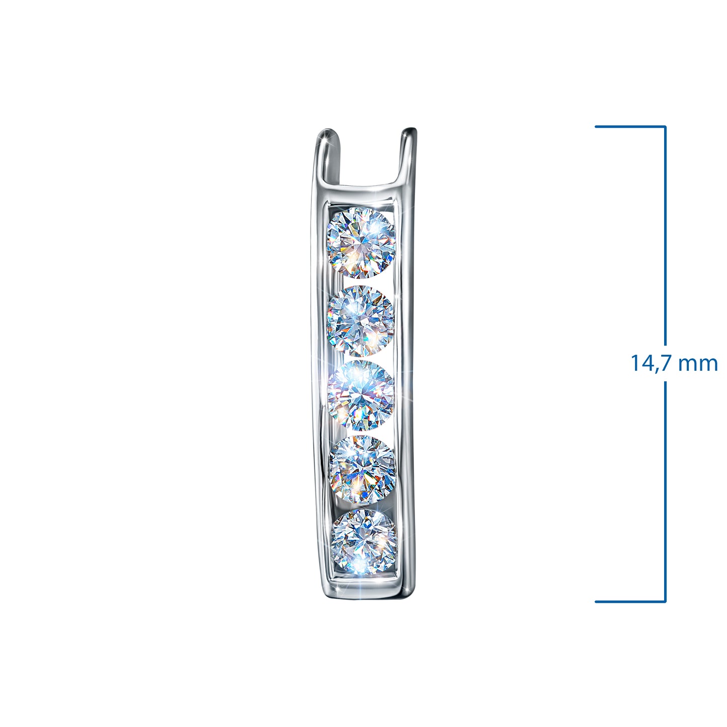 14K White Gold Pendant with Lab-Created Diamonds 0.170 CT.TW