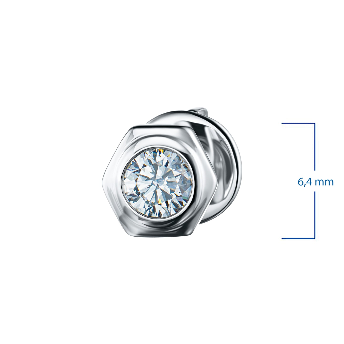 14K White Gold Earring Studs with Lab-Created Diamonds 0.690 CT.TW