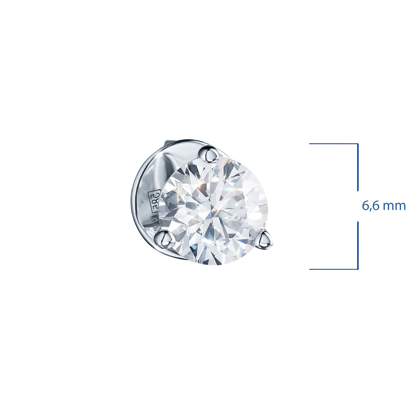 14K White Gold Earring Studs with Lab-Created Diamonds 1.090 CT.TW