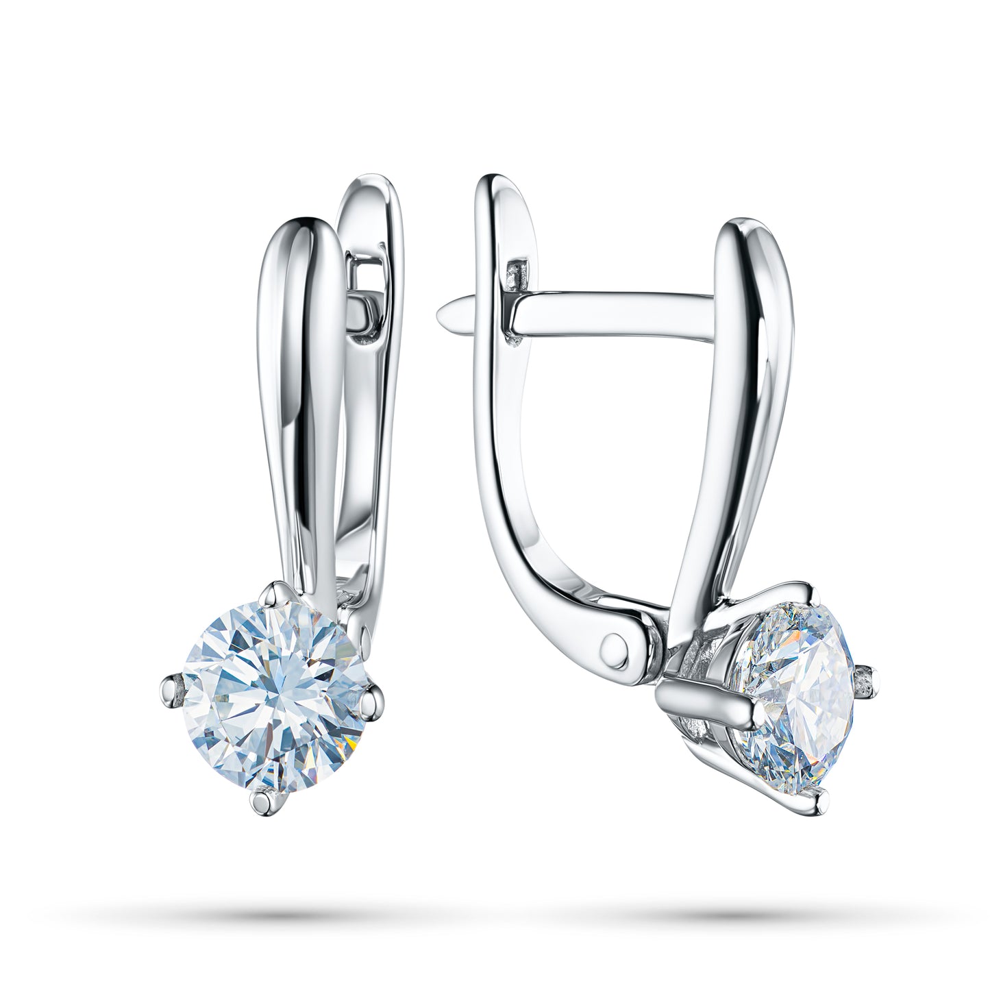 14K White Gold Earrings with Lab-Created Diamonds 1.090 CT.TW