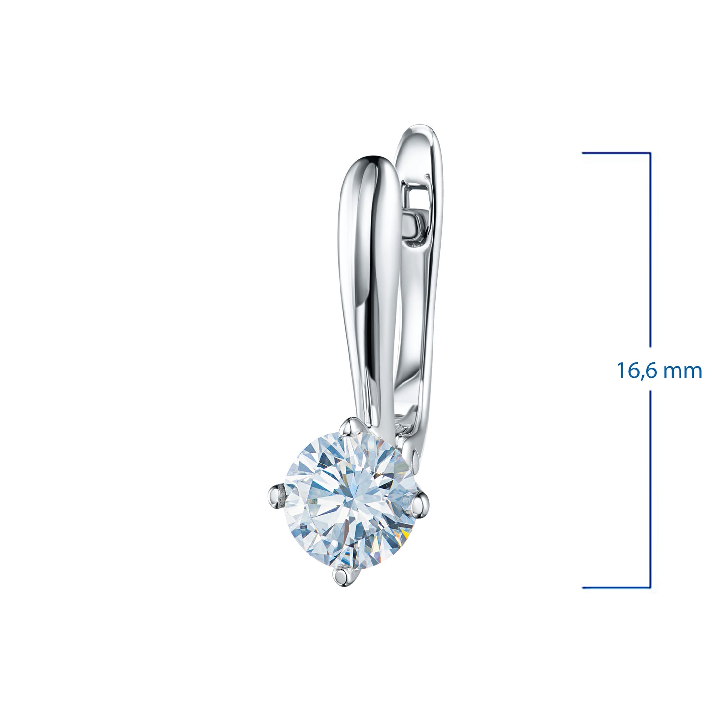 14K White Gold Earrings with Lab-Created Diamonds 1.090 CT.TW