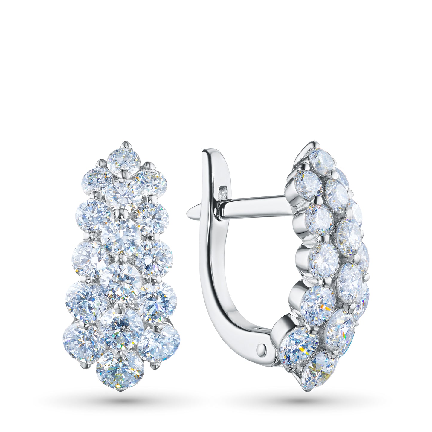 14K White Gold Earrings with Lab-Created Diamonds 1.800 CT.TW