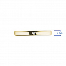 Keltakultainen sormus timanttikoru