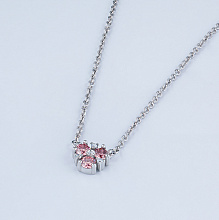 Valkokultainen kaulakoru kasvatetut timantit