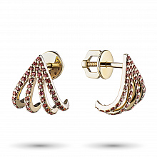 Keltakultainen pysetit timanttikoru