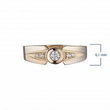 Punakultaiset sormus timanttikoru