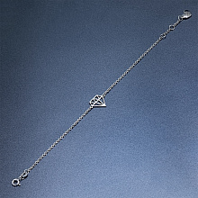 Hopeinen rannekoru timanttikoru