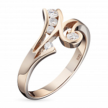 Punakultaiset sormus timanttikoru