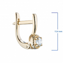 Keltakultainen korvakoru timanttikoru