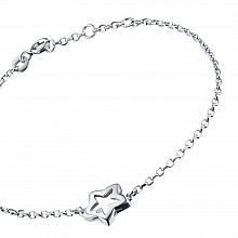 Hopeinen rannekoru timanttikoru