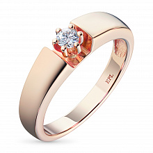 Punakultaiset sormus timanttikoru