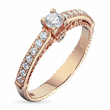 Punakultaiset sormus timanttikoru