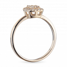 Punakultaiset sormus timanttikoru