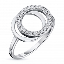 Valkokultainen sormus timanttikoru