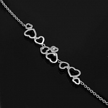 Valkokultainen rannekoru timanttikoru