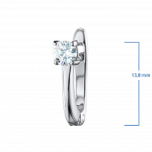 Valkokultainen korvakoru timanttikoru