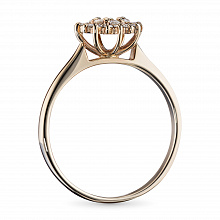 Punakultaiset sormus timanttikoru