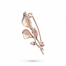 Punakultaiset rintaneula timanttikoru