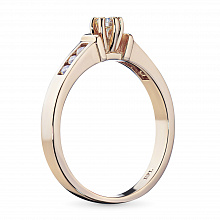 Punakultaiset sormus timanttikoru