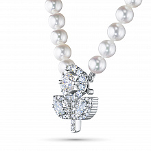 Valkokultainen kaulakoru timanttikoru