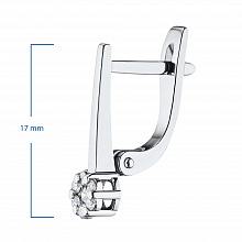 Valkokultainen korvakoru timanttikoru