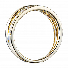 Keltakultainen sormus timanttikoru