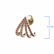 Keltakultainen pysetit timanttikoru