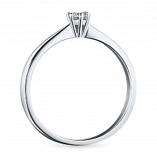 Valkokultainen sormus timanttikoru