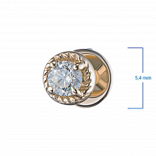 Keltakultainen pysetit timanttikoru