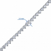Valkokultainen rannekoru timanttikoru