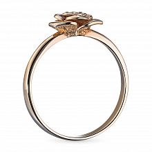 Punakultaiset sormus timanttikoru