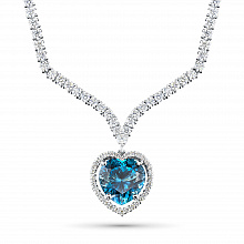 Kaulakoru timanttikoru ja topaasin kanssa