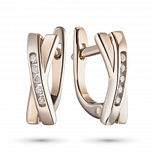 Punakultaiset korvakoru timanttikoru