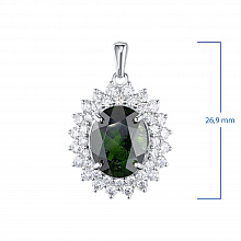 Riipus timanttikoru ja joissa on kromidiopsidia