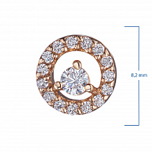 Punakultaiset riipus timanttikoru