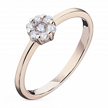 Punakultaiset sormus timanttikoru