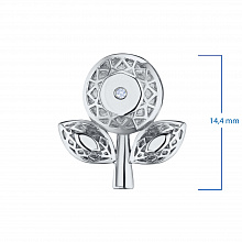 Valkokultainen riipus timanttikoru