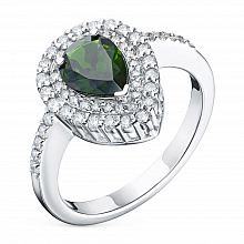 Sormus timanttikoru ja joissa on kromidiopsidia