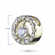 Keltakultainen riipus timanttikoru