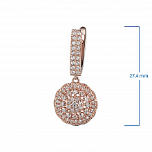 Punakultaiset korvakoru timanttikoru