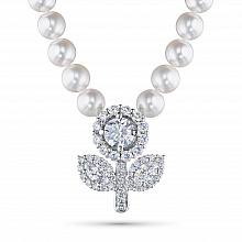 Valkokultainen kaulakoru timanttikoru