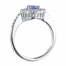 Sormus timanttikoru ja tansaniitilla