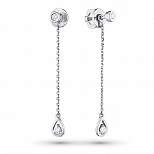 Valkokultainen pysetit timanttikoru