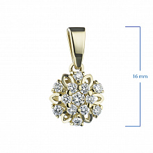 Keltakultainen riipus timanttikoru