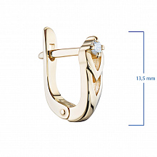 Keltakultainen korvakoru timanttikoru