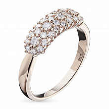 Punakultaiset sormus timanttikoru