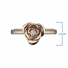 Punakultaiset sormus timanttikoru