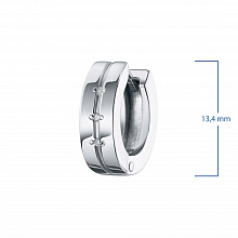 Hopeinen korvakoru timanttikoru